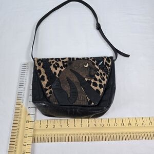 Shariff women's crossbody bag made in USA size 12" wide X 9" tall black